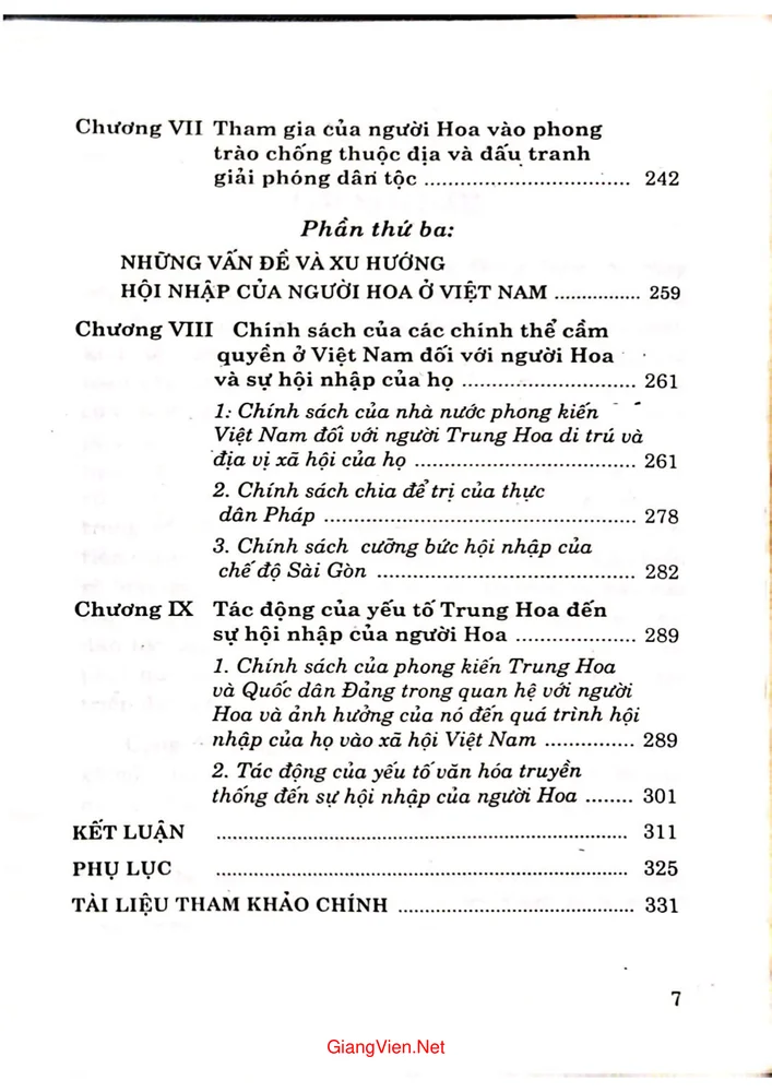 Trang 3 - Ảnh minh họa nội dung sách Người Hoa trong xã hội Việt Nam thời pháp thuộc và dưới chế độ Sài Gòn