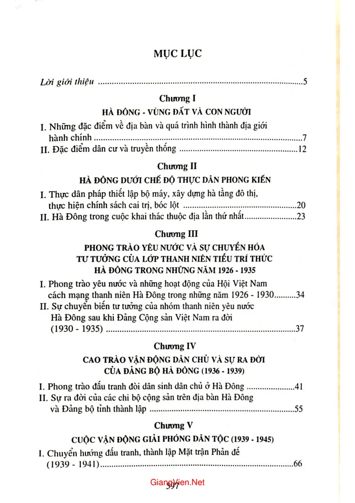 Trang 1 - Ảnh minh họa nội dung sách Lịch sử Đảng bộ quận Hà Đông từ 1926 đến 2010