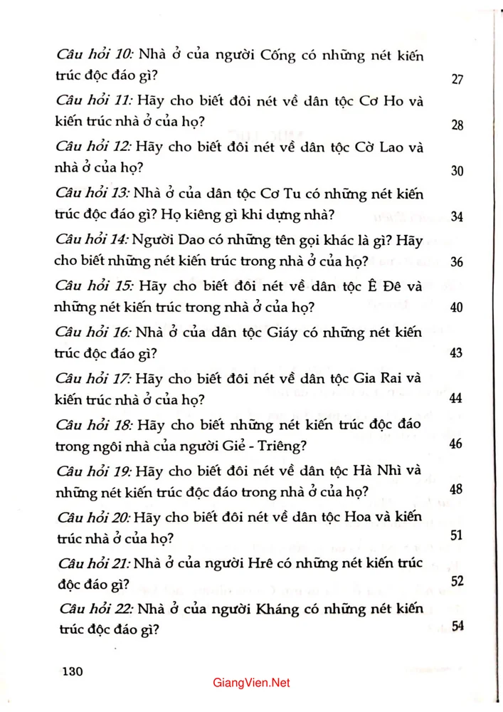 Trang 2 - Ảnh minh họa nội dung sách Hỏi đáp văn hóa độc đáo trong kiến trúc nhà ở các dân tộc Việt Nam