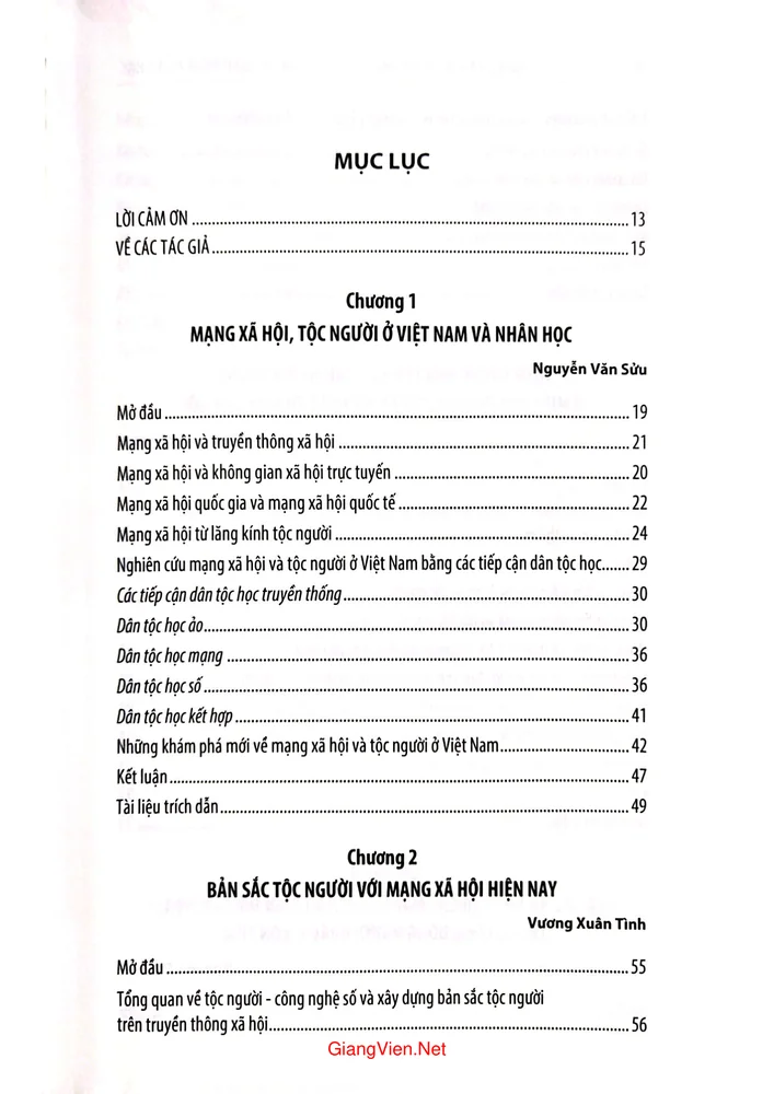 Trang 1 - Ảnh minh họa nội dung sách Mạng xã hội và tộc người ở Việt Nam từ quan điểm nhân học