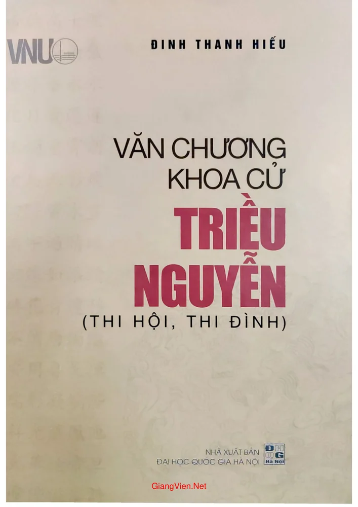 Ảnh bìa của Văn chương khoa cử triều Nguyễn thi Hội, thi Đình