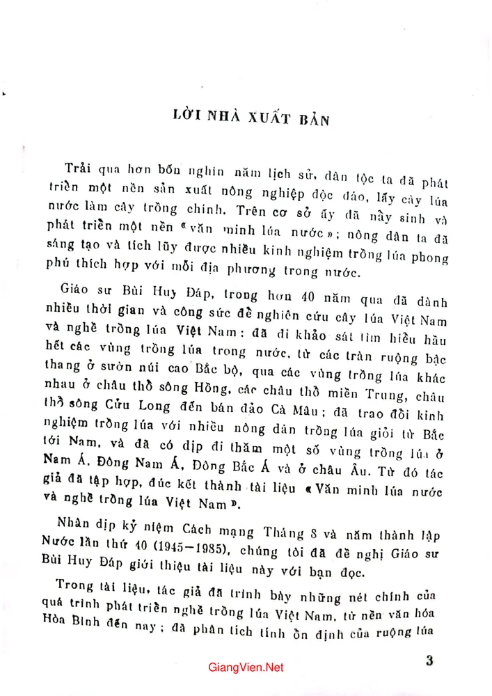 Mục lục chi tiết trang 1 sách Văn minh lúa nước và nghề trồng lúa Việt Nam