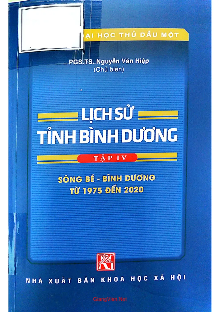 Ảnh bìa của Lịch sử tỉnh Bình Dương Sông Bé Bình Dương từ 1975 đến 2020