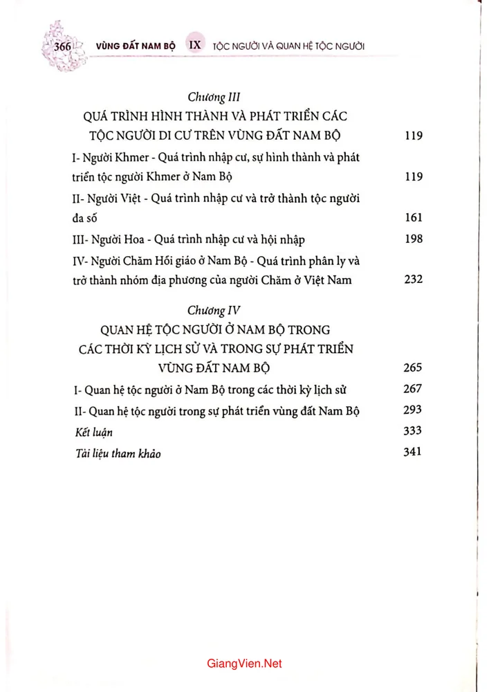 Trang 2 - Ảnh minh họa nội dung sách Vùng đất Nam Bộ, tập IX tộc người và quan hệ tộc người