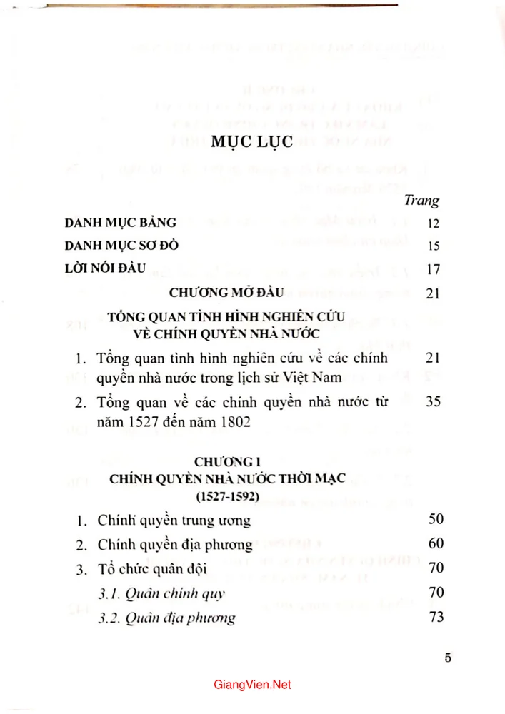Trang bìa chính thức sách Chính quyền nhà nước trong lịch sử Việt Nam từ năm 1527 đến năm 1802
