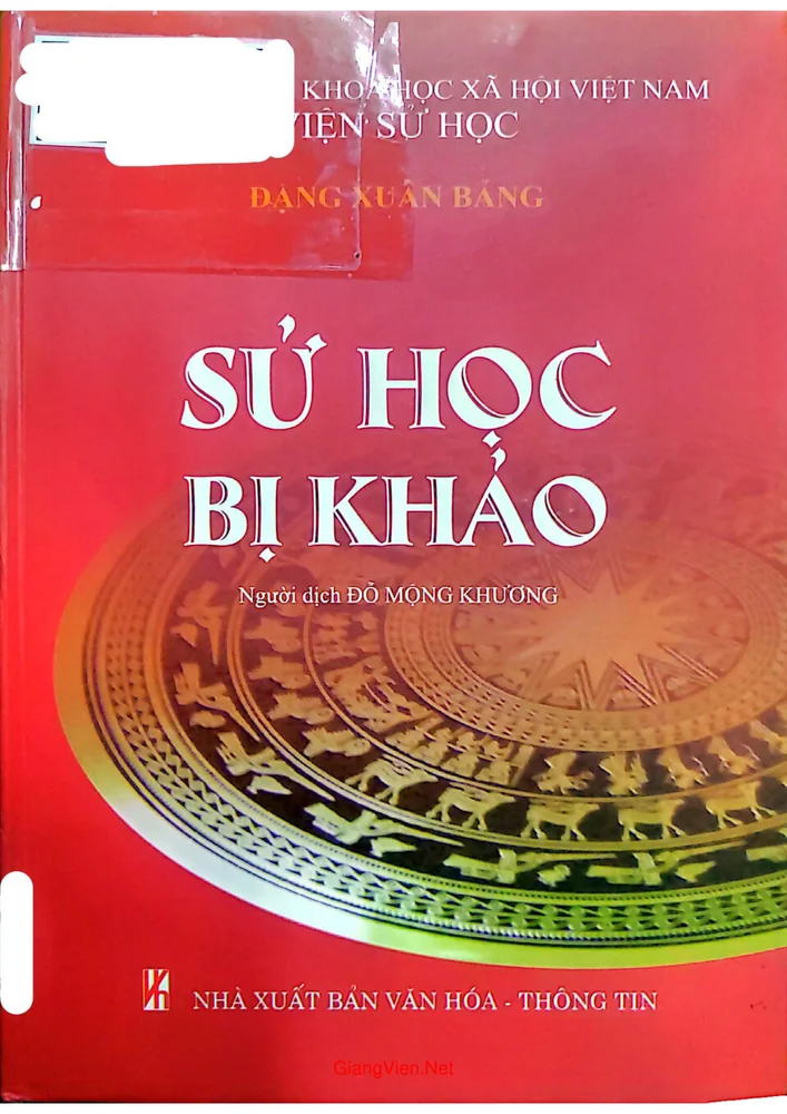 Ảnh bìa của Sử học bị khảo