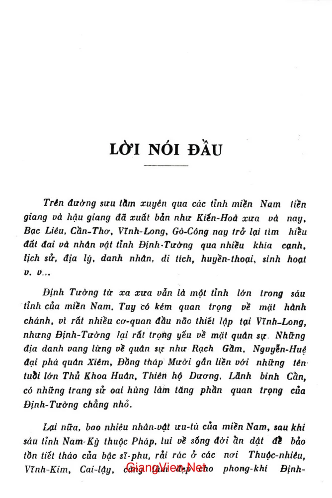 Mục lục chi tiết trang 2 sách Định Tường xưa và nay