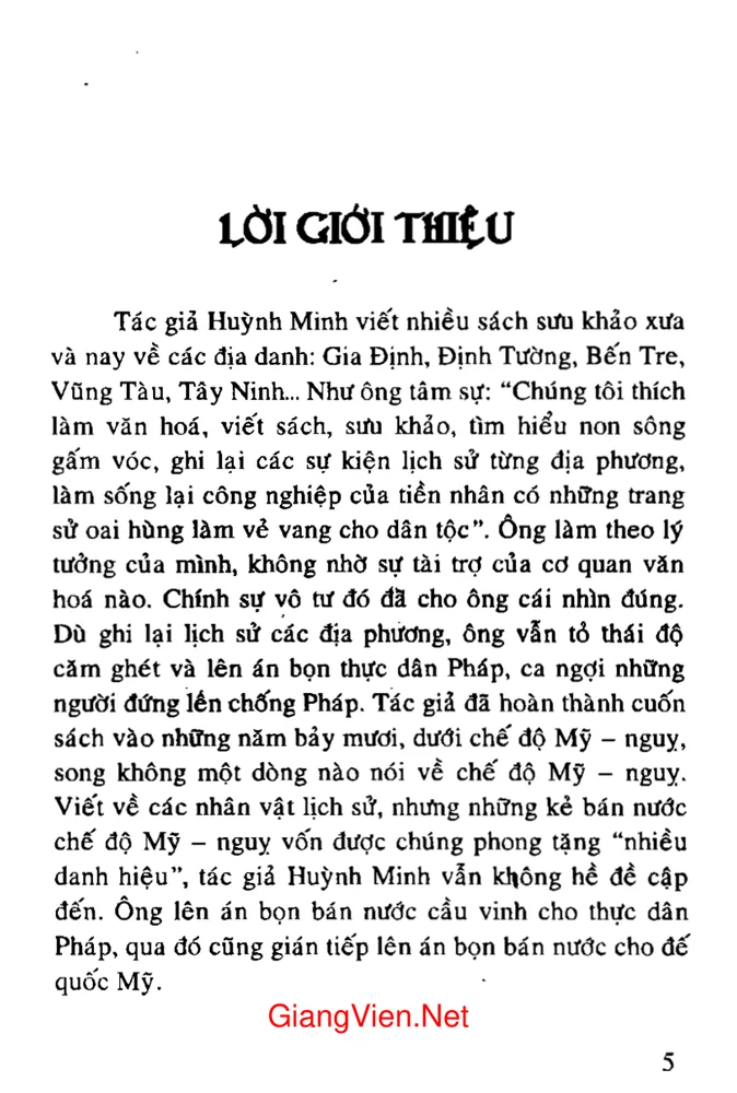 Mục lục chi tiết trang 1 sách Định Tường -Mỹ Tho xưa