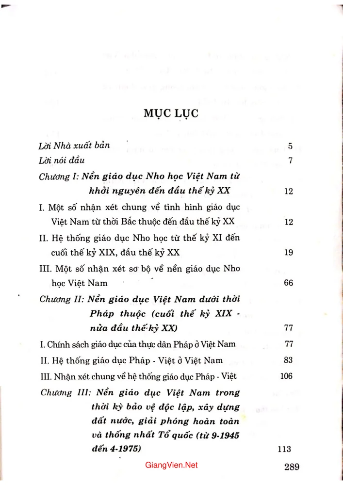Trang 1 - Ảnh minh họa nội dung sách Lịch sử giản lược hơn 1000 năm nền giáo dục Việt Nam