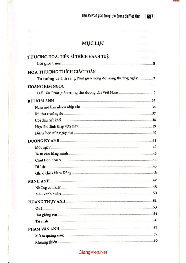 Trang bìa chính thức sách Dấu ấn Phật giáo trong thơ đương đại Việt Nam