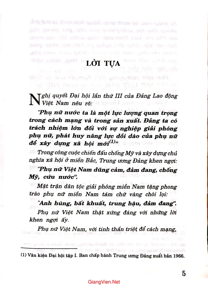 Mục lục chi tiết trang 1 sách Truyền thống phụ nữ Việt Nam