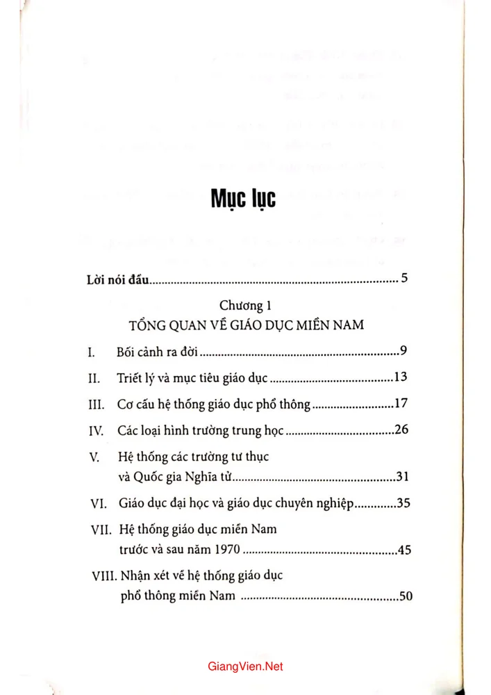 Trang 1 - Ảnh minh họa nội dung sách Giáo dục phổ thông miền nam 1954 1975