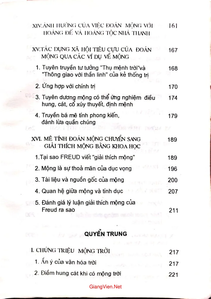 Mục lục chi tiết trang 2 sách Tổng tập văn hóa thần bí Trung Hoa Bí ẩn chiêm mộng