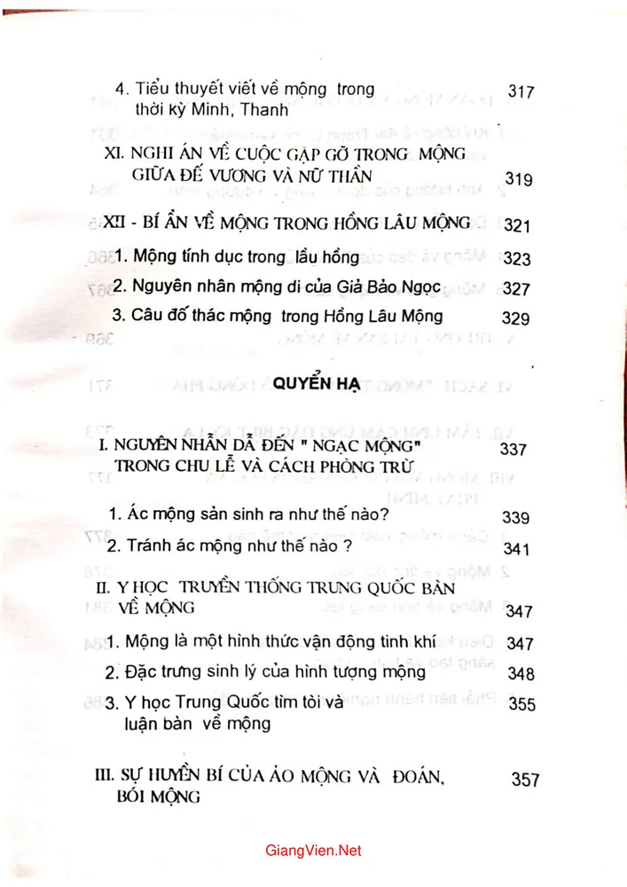 Mục lục chi tiết trang 4 sách Tổng tập văn hóa thần bí Trung Hoa Bí ẩn chiêm mộng