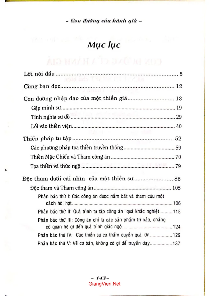 Trang bìa chính thức sách Con đường của hành giả