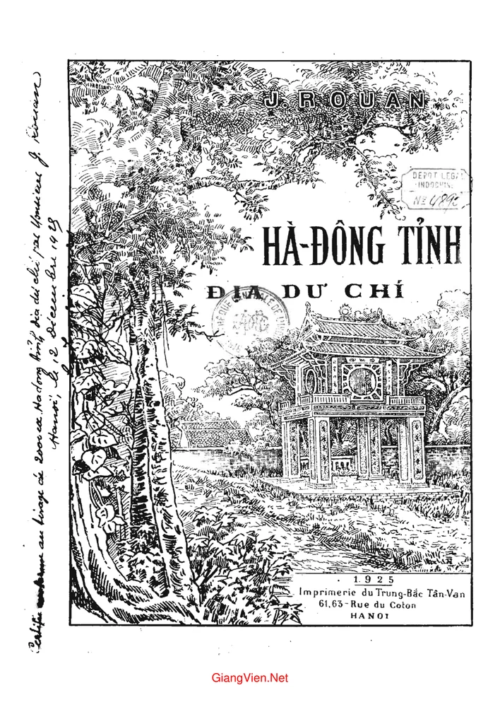 Ảnh bìa của Hà Đông tỉnh địa dư chí