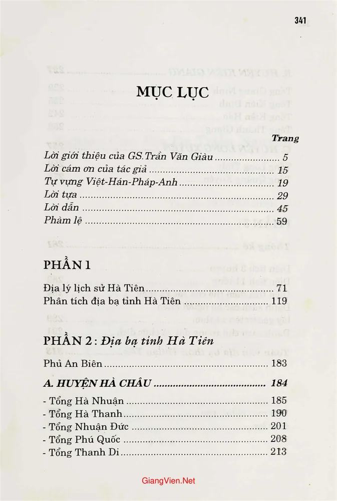 Trang bìa chính thức sách Nghiên cứu địa bạ triều Nguyễn tỉnh Hà Tiên