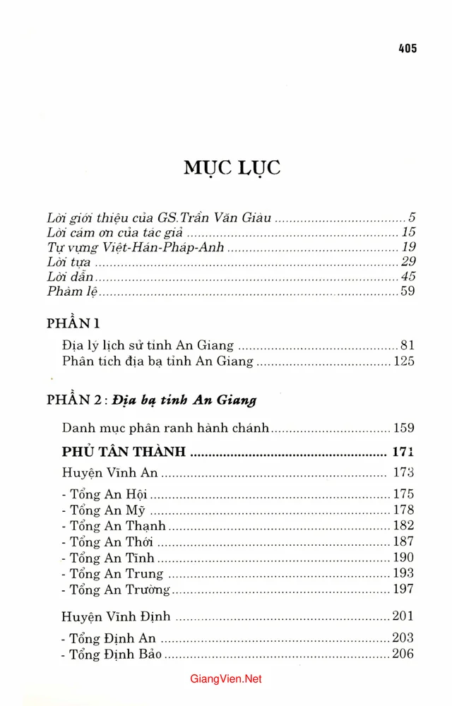 Trang bìa chính thức sách Nghiên cứu địa bạ triều Nguyễn tỉnh An Giang