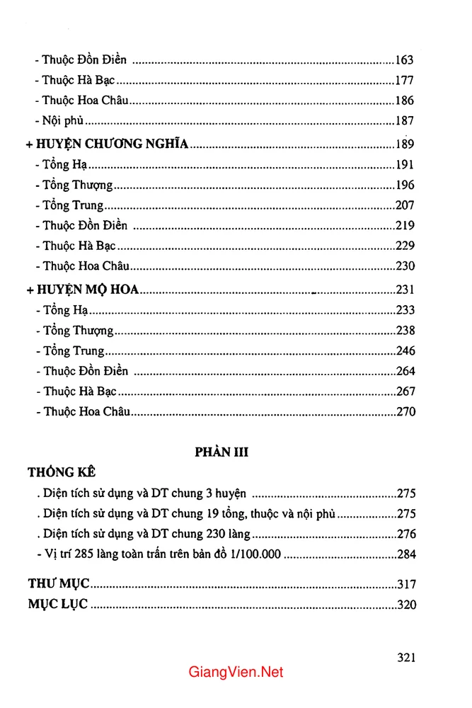 Mục lục chi tiết trang 1 sách Nghiên cứu địa bạ triều Nguyễn tỉnh Quảng Ngãi