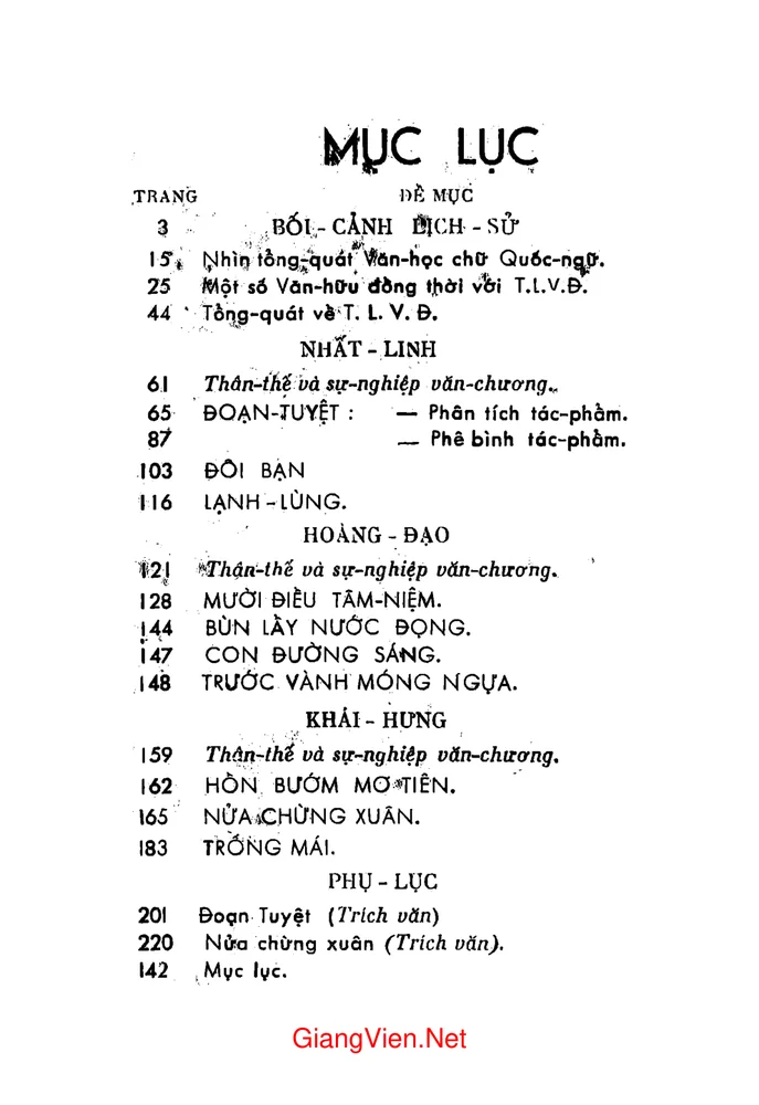Trang bìa chính thức sách Tự lực văn đoàn