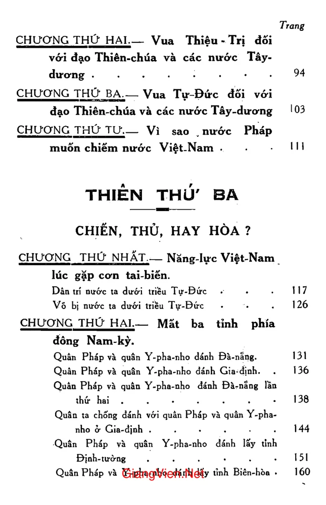 Mục lục chi tiết trang 1 sách Việt Nam Pháp thuộc sử (1884 - 1945)