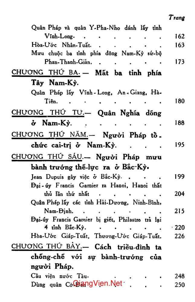 Mục lục chi tiết trang 2 sách Việt Nam Pháp thuộc sử (1884 - 1945)
