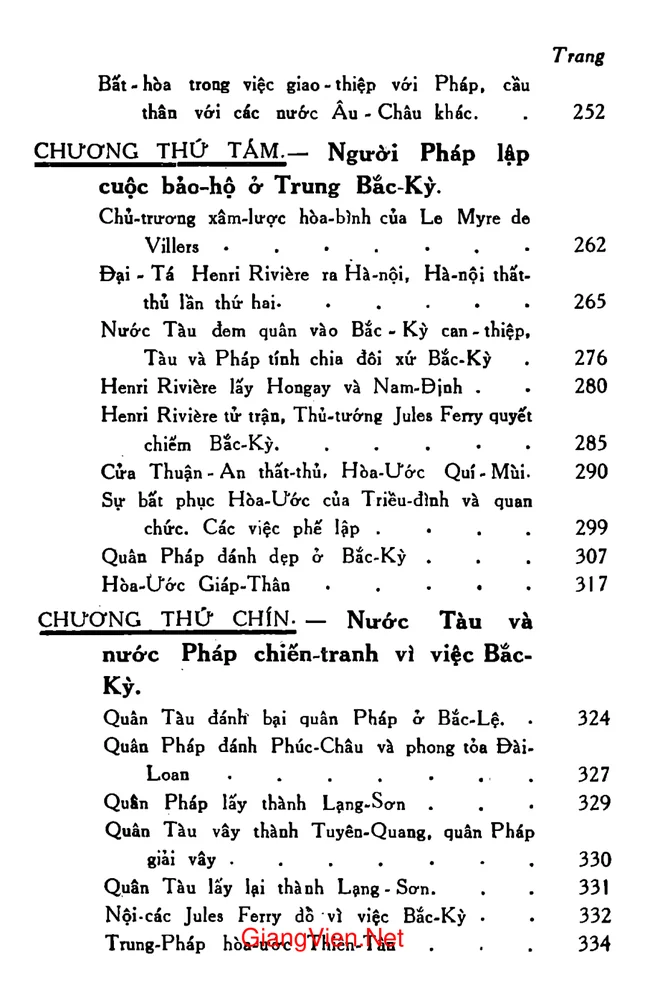 Mục lục chi tiết trang 3 sách Việt Nam Pháp thuộc sử (1884 - 1945)