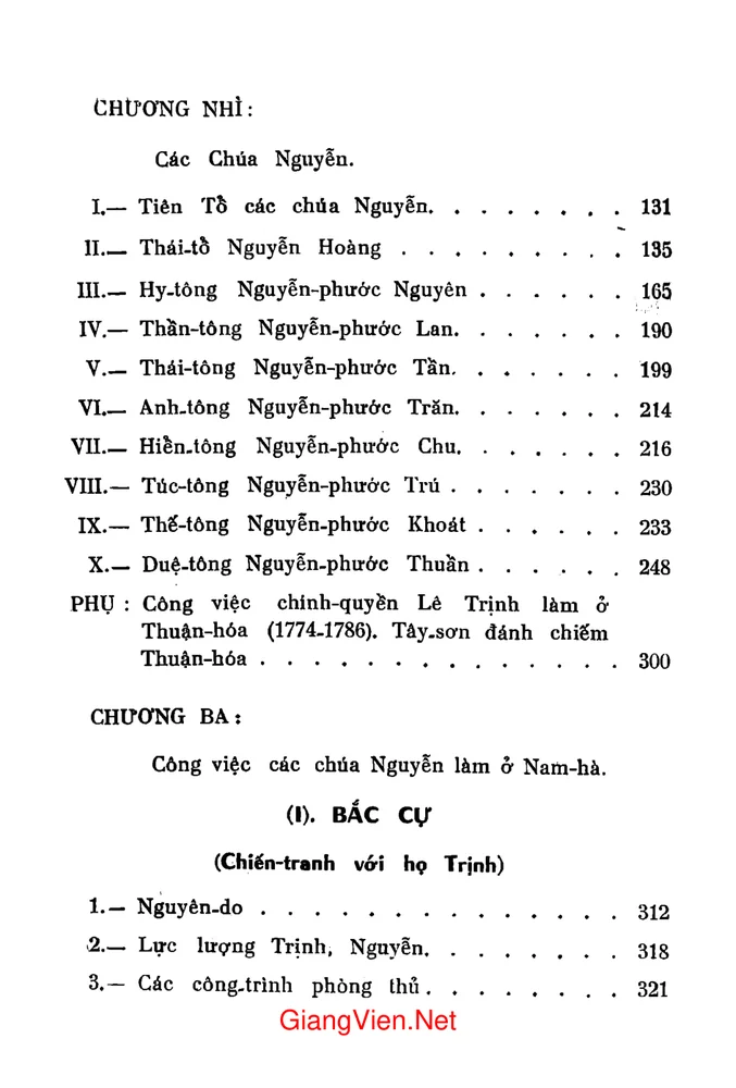 Mục lục chi tiết trang 1 sách Việt sử xứ đằng trong (1558 - 1777) Cuộc Nam tiến của dân tộc Việt Nam
