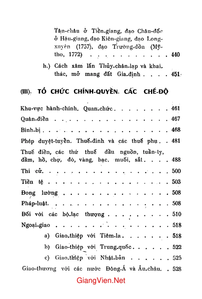 Mục lục chi tiết trang 3 sách Việt sử xứ đằng trong (1558 - 1777) Cuộc Nam tiến của dân tộc Việt Nam