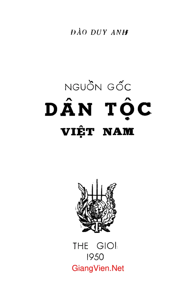 Mục lục chi tiết trang 1 sách Nguồn gốc dân tộc Việt Nam