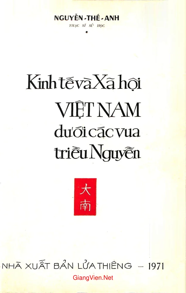 Ảnh bìa của Kinh tế và xã hội Việt Nam dưới Triều Nguyễn