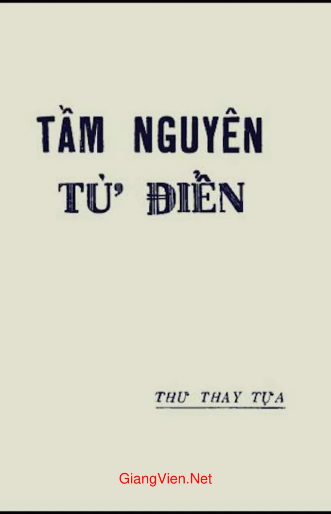 Ảnh bìa của Tầm nguyên từ điển