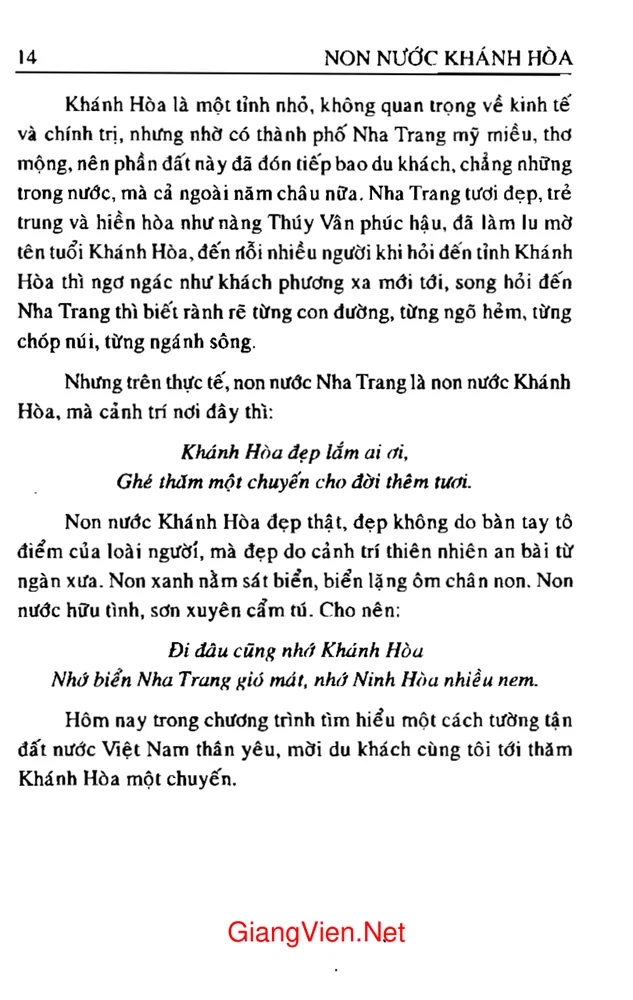 Mục lục chi tiết trang 1 sách Non nước Khánh Hoà