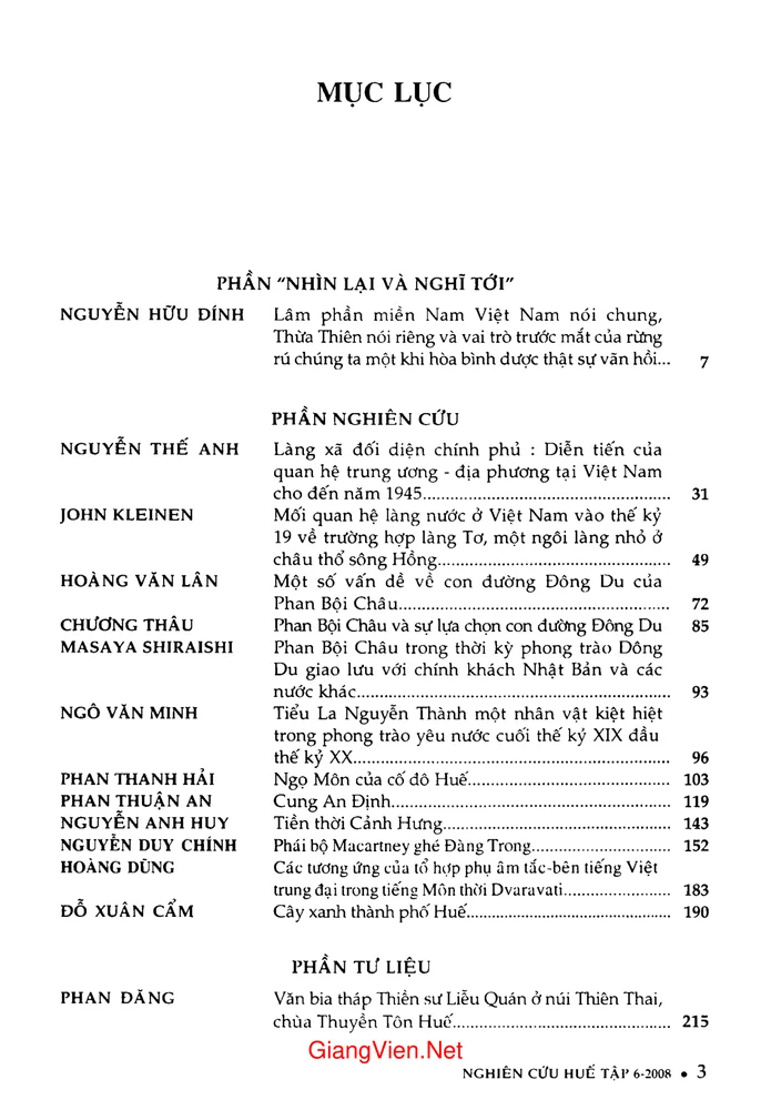 Trang bìa chính thức sách Nghiên cứu Huế - Tập 6