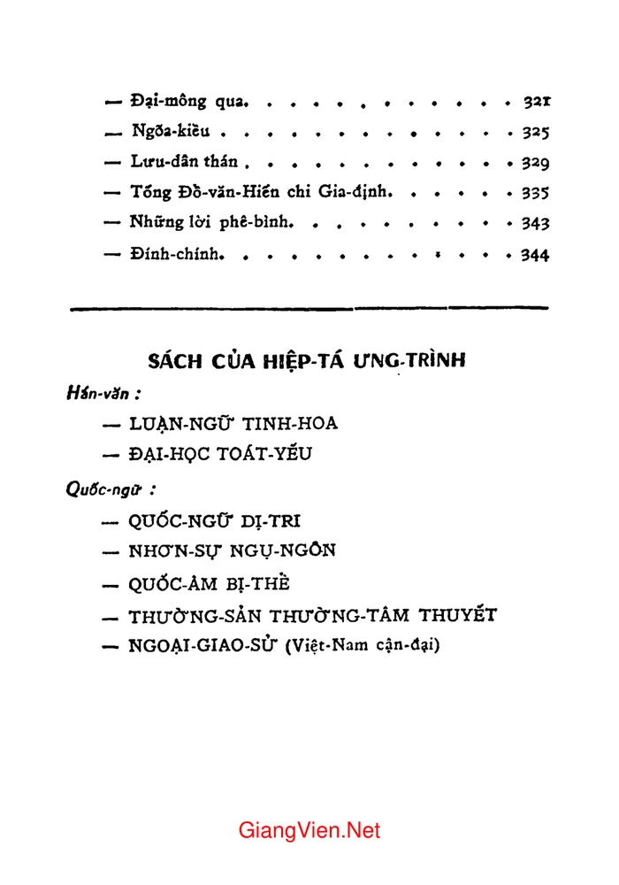Mục lục chi tiết trang 3 sách Tùng Thiện Vương - Tiểu sử và thi văn (1819 - 1870)