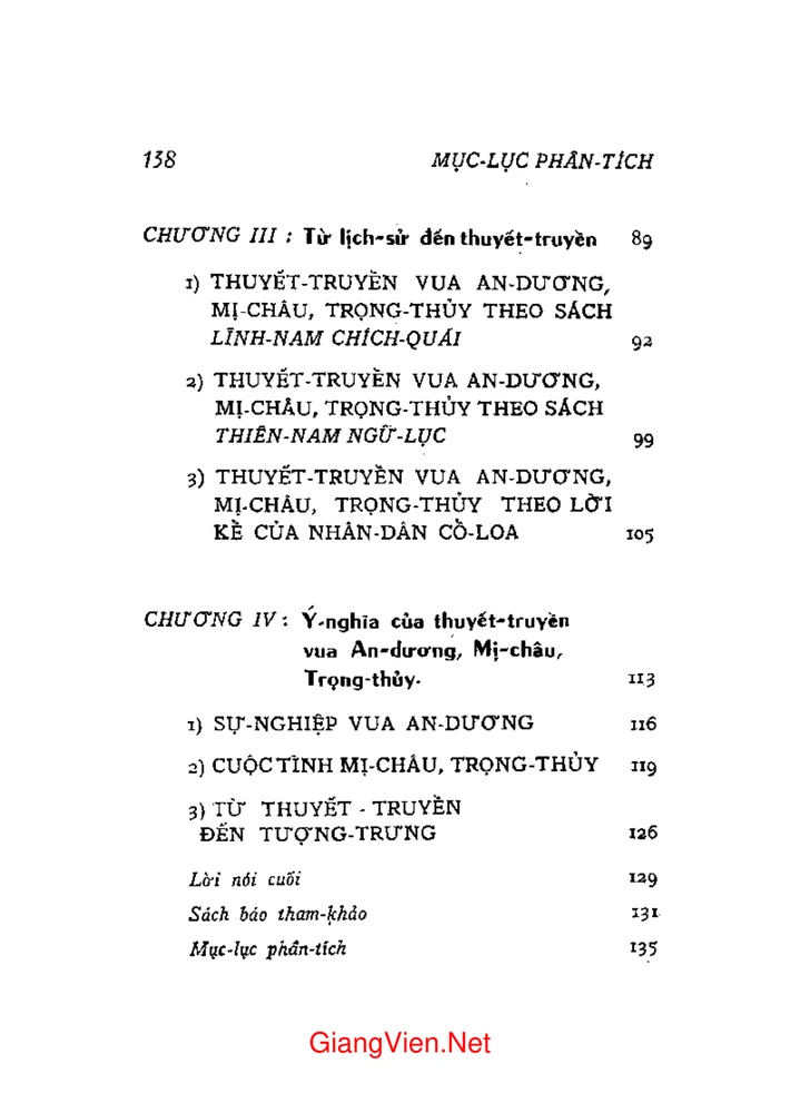 Mục lục chi tiết trang 3 sách Đi tìm An Dương Vương