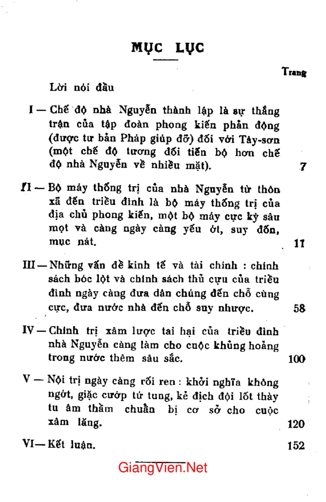 Trang bìa chính thức sách Sự khủng hoảng của chế độ phong kiến nhà Nguyễn trước 1858