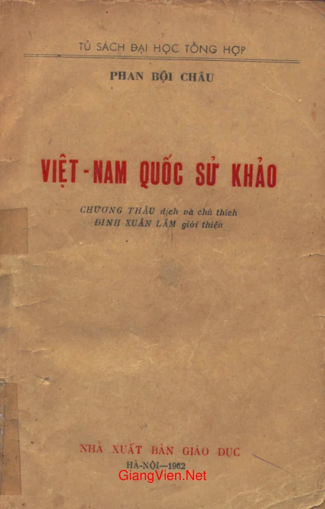 Ảnh bìa của Việt Nam quốc sử khảo