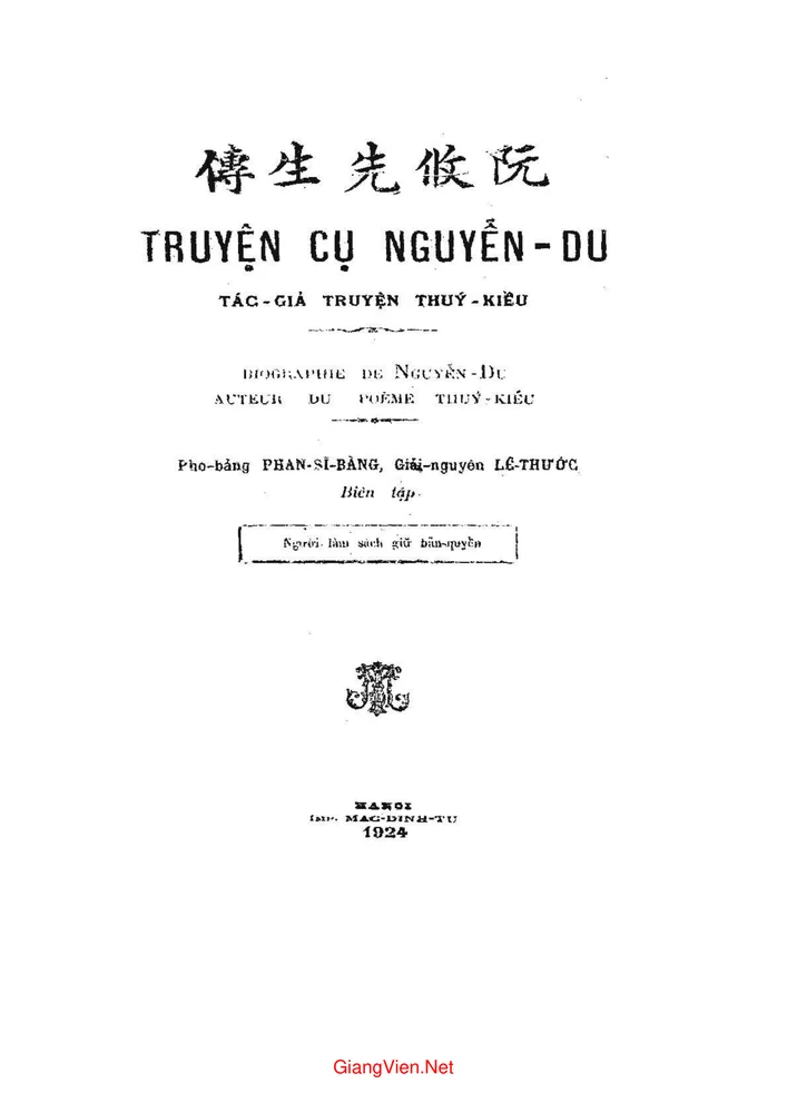 Ảnh bìa của Truyện cụ Nguyễn Du