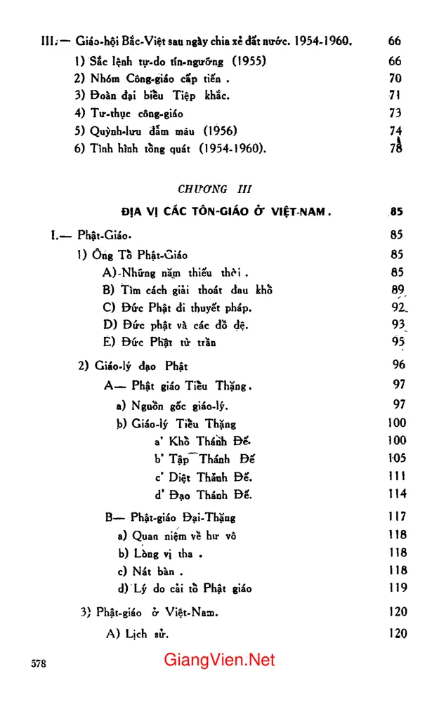 Mục lục chi tiết trang 1 sách Việt Nam giáo sử - Quyển 2