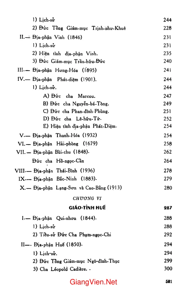 Mục lục chi tiết trang 4 sách Việt Nam giáo sử - Quyển 2