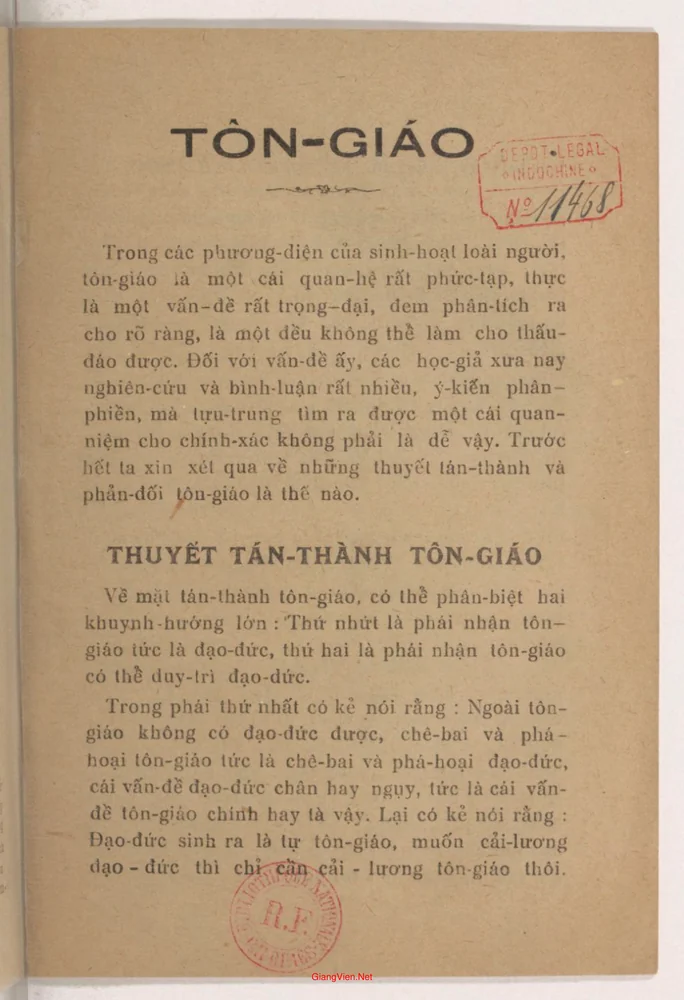 Trang 1 - Ảnh minh họa nội dung sách Tôn giáo - Quyển 2