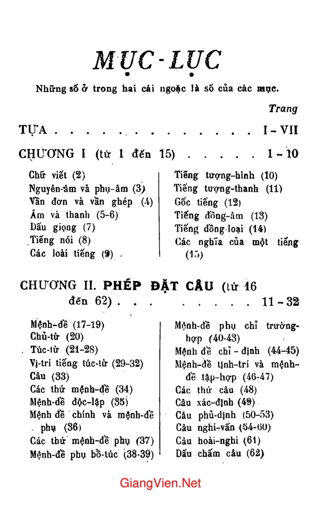 Trang bìa chính thức sách Việt Nam văn phạm