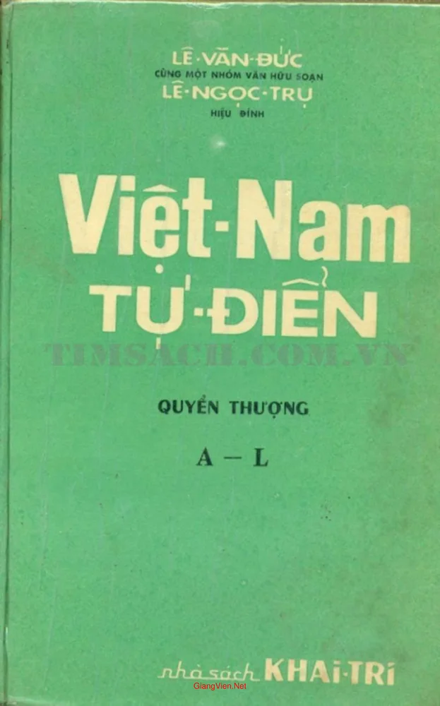 Ảnh bìa của Việt Nam tự điển (quyển thượng)