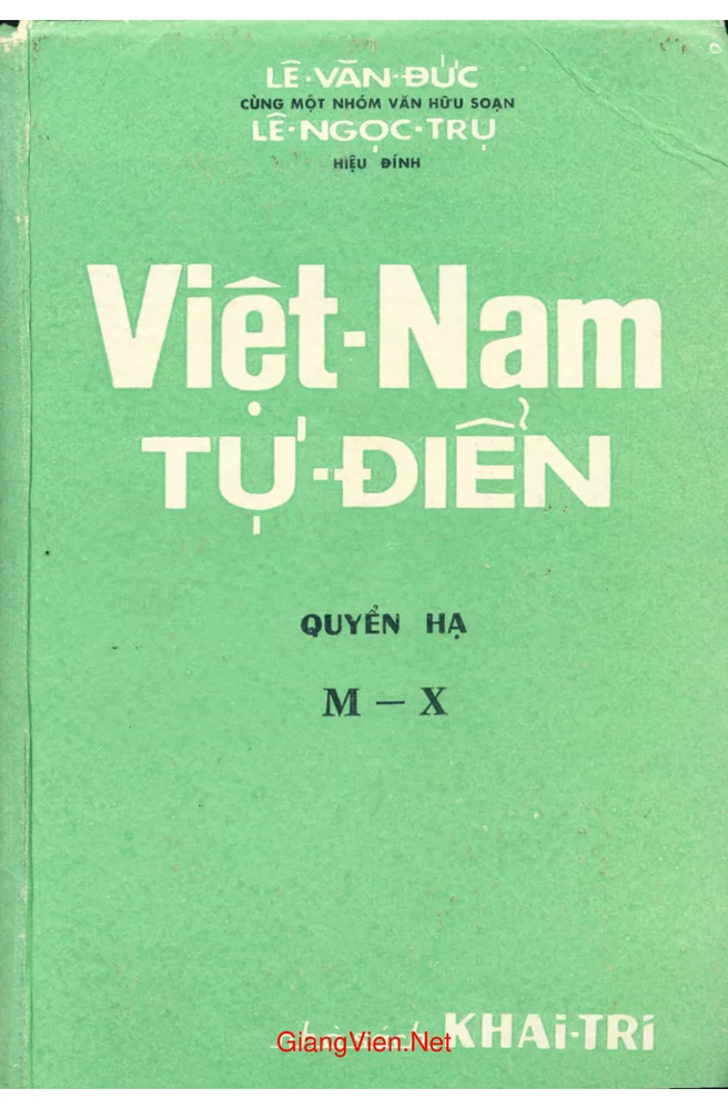 Ảnh bìa của Việt Nam tự điển (quyển hạ)