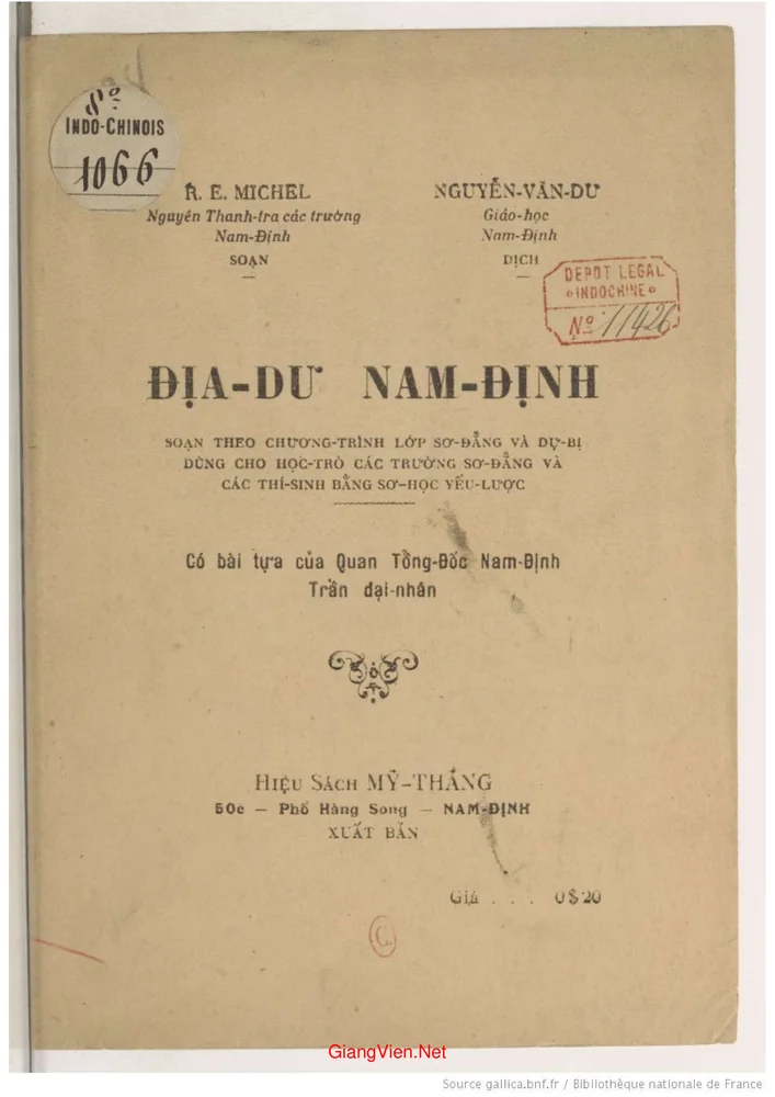 Ảnh bìa của Địa dư Nam Định