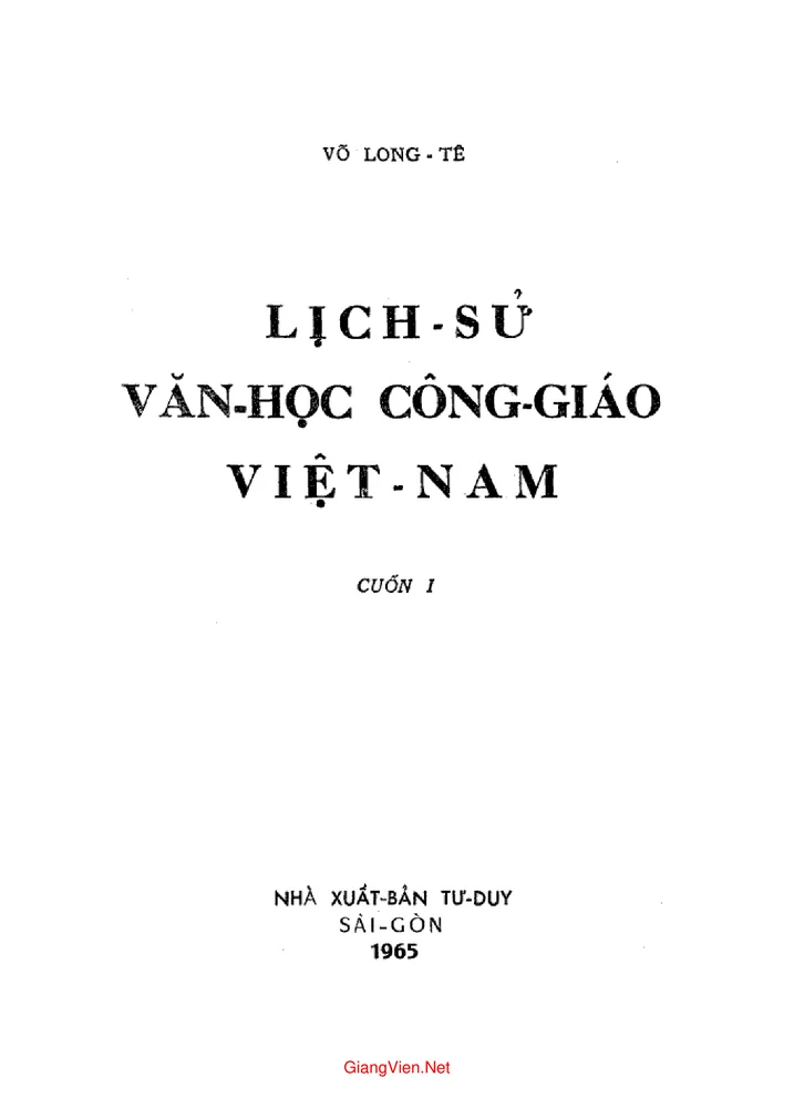 Ảnh bìa của Lịch sử văn học Công giáo