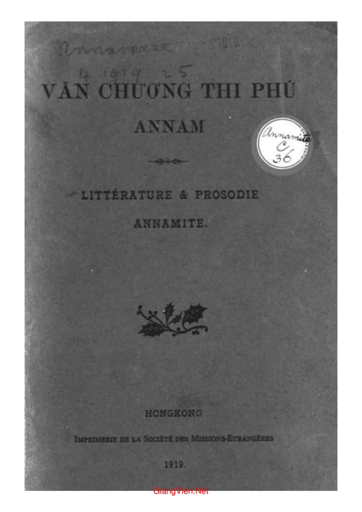 Ảnh bìa của Văn chương thi phú An Nam