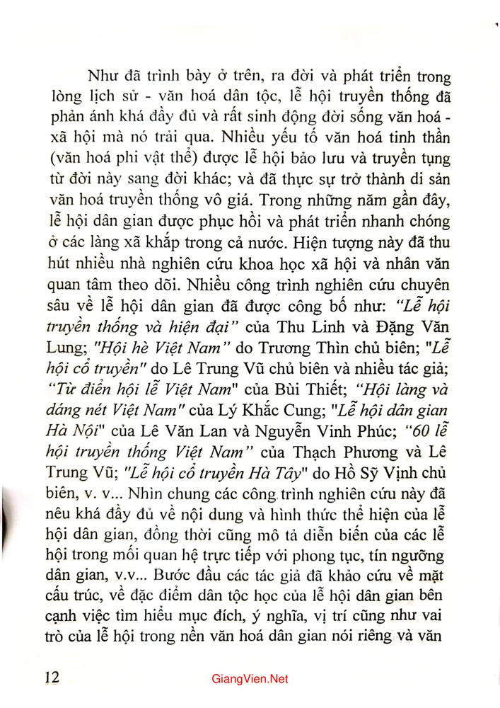 Mục lục chi tiết trang 3 sách Khảo sát thực trạng văn hoá lễ hội truyền thống của người Việt ở đồng bằng Bắc bộ