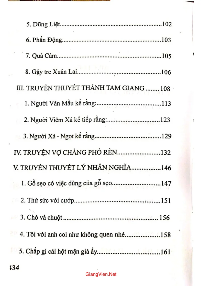 Mục lục chi tiết trang 1 sách Truyền thuyết Vương triều Lý